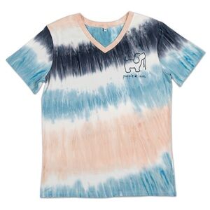 Puppie Love Tie-Dye V-Neck T-Shirt NWT